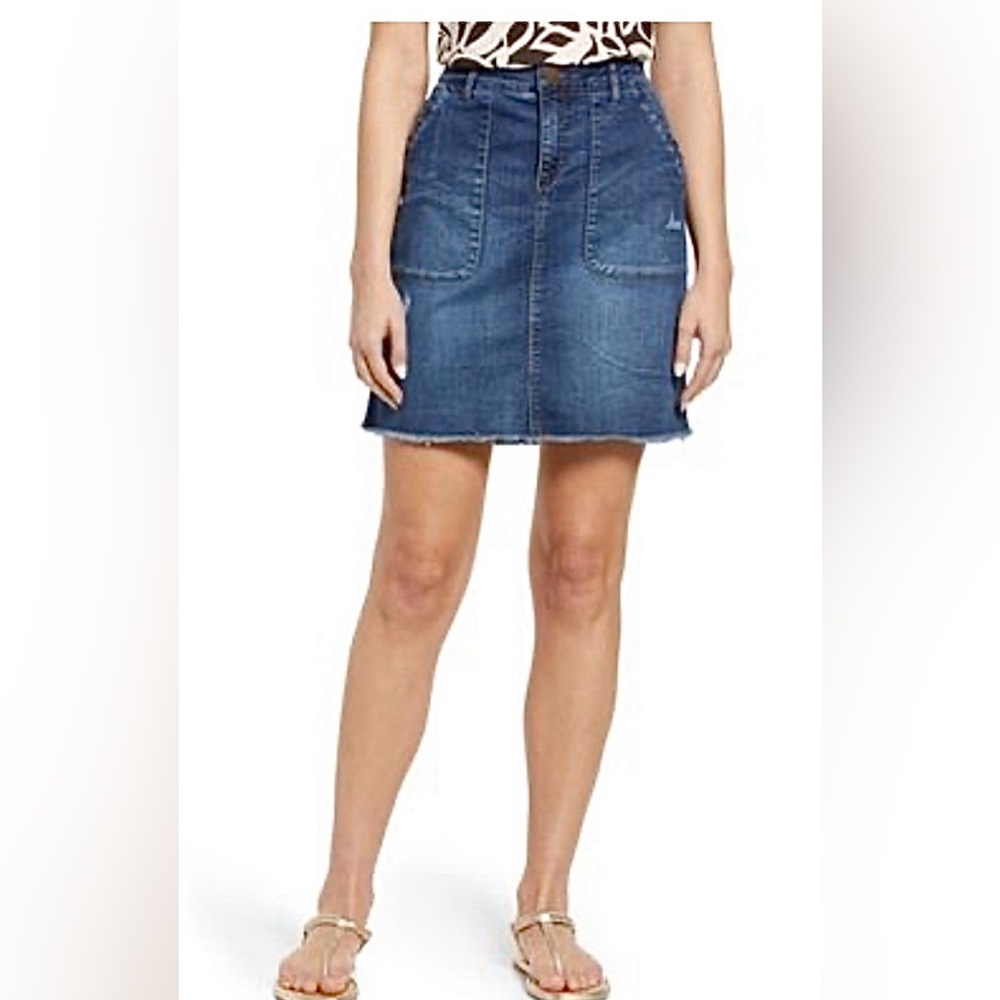 Wit & Wisdom “Ab”solution Stretch Denim Skirt Women’s Size 14 🆕